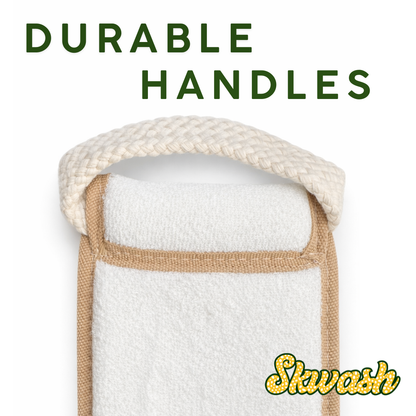 Egyptian back natural loofah Long , with handles 